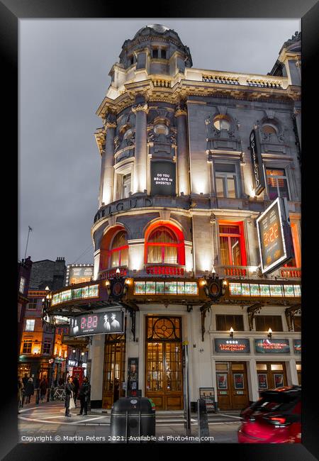A Night of Drama at Gielgud Theatre Framed Print by Martin Yiannoullou