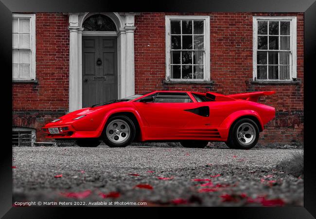 Red Hot Supercar Framed Print by Martin Yiannoullou