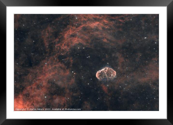 Crescent Nebula  Framed Mounted Print by Martin Yiannoullou