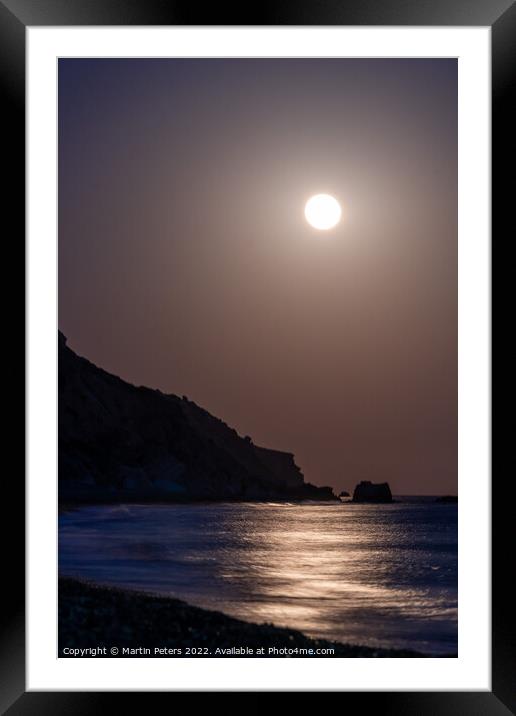 Magical Moonrise Framed Mounted Print by Martin Yiannoullou