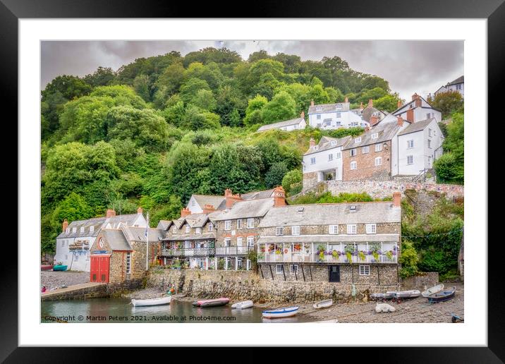 Captivating Clovelly Harbour Framed Mounted Print by Martin Yiannoullou