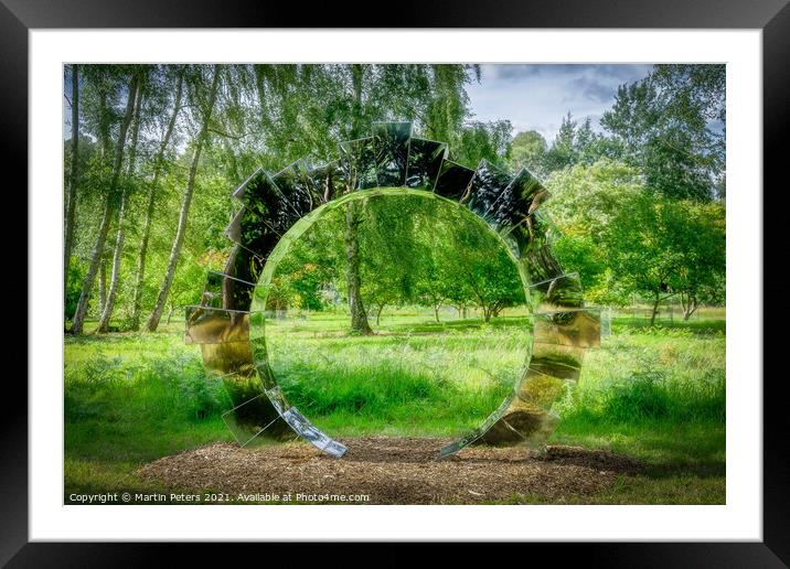 Natures Circular Reflection Framed Mounted Print by Martin Yiannoullou