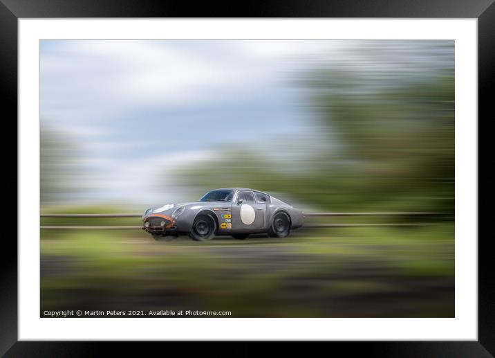 Aston rally car Martin. Framed Mounted Print by Martin Yiannoullou