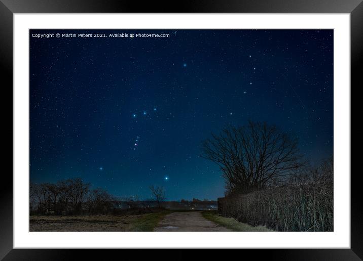 The Constellation of Orion. Framed Mounted Print by Martin Yiannoullou