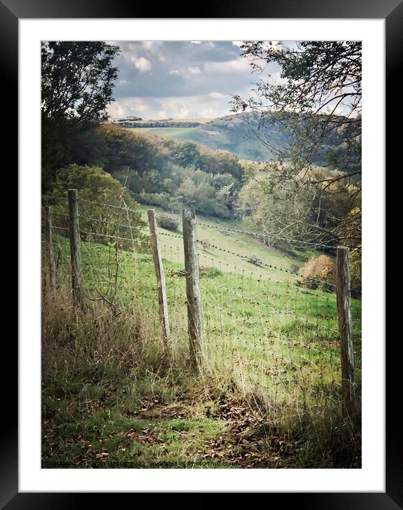 Friston Forest towards The Chalk Horse Framed Mounted Print by Sarah Hesse