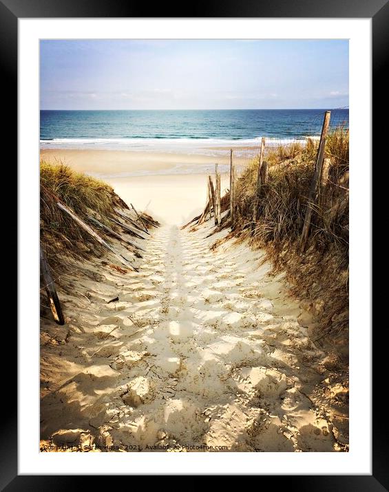 Le Plage Framed Mounted Print by Sarah Hesse