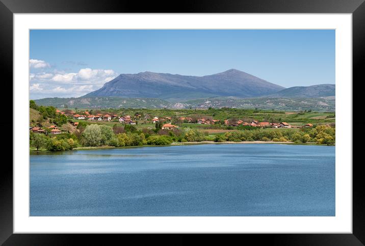 Bovan Lake and mountain Rtanj near Sokobanja in Serbia Framed Mounted Print by Mirko Kuzmanovic