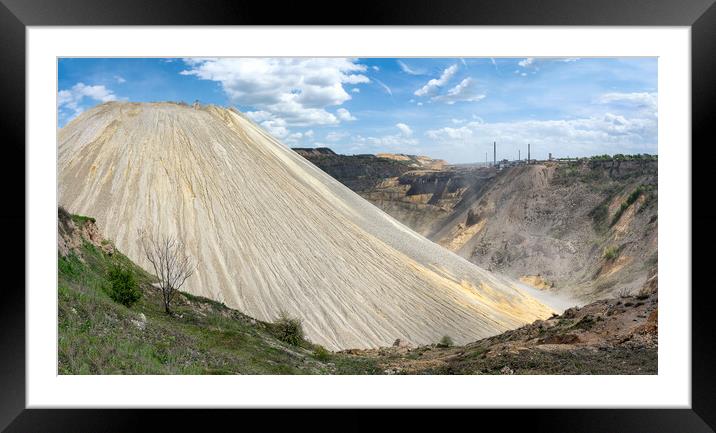 Copper mine and smelting complex of Zijin Bor Copper in Bor, Serbia on July 13, 2019, one of the largest copper mines in Europe owned by Chinese mining company Zijin Mining Group Framed Mounted Print by Mirko Kuzmanovic