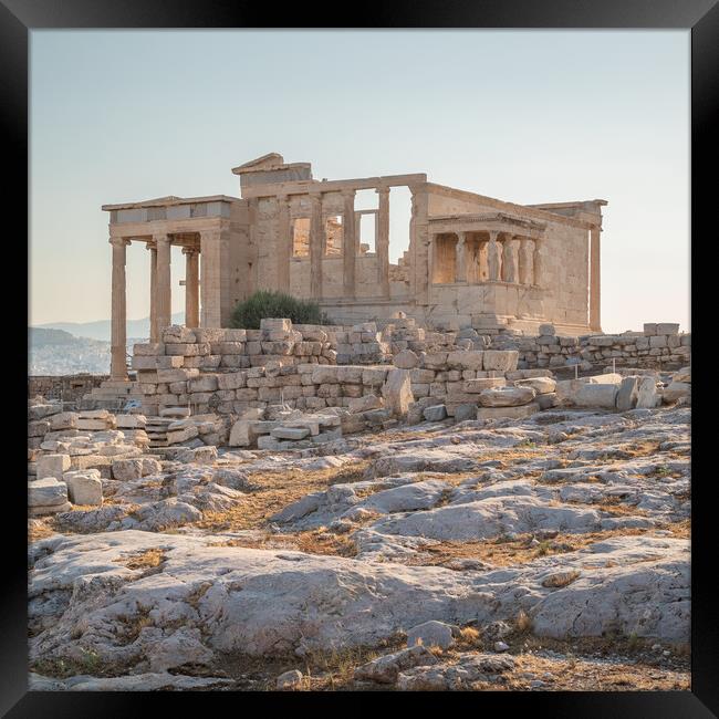 Erechtheion temple in Acropolis of Athens in Greece Framed Print by Mirko Kuzmanovic