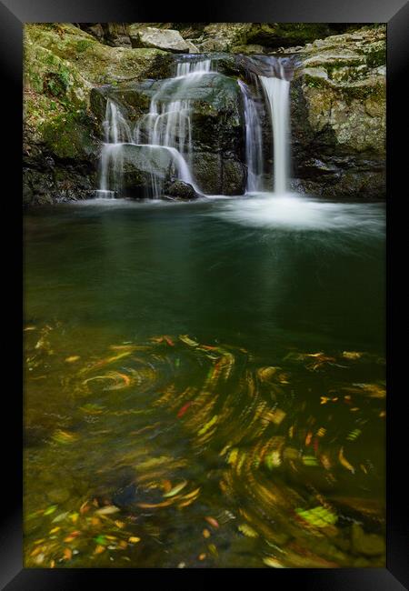 Waterfall cascades at Mt. Inunaki in Izumisano, Japan Framed Print by Mirko Kuzmanovic