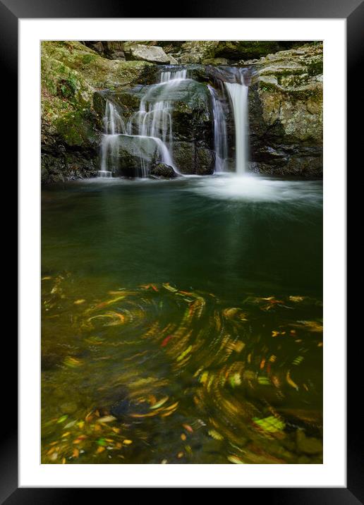 Waterfall cascades at Mt. Inunaki in Izumisano, Japan Framed Mounted Print by Mirko Kuzmanovic