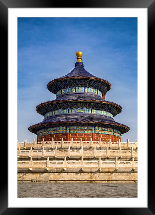 Hall of Prayer for Good Harvests in the Temple of Heaven in Beijing, China Framed Mounted Print by Mirko Kuzmanovic