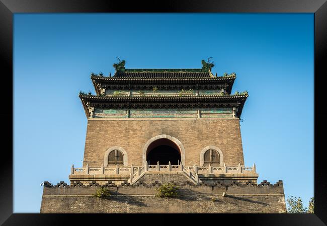 Bell Tower in Beijing, China, built in 1272 during the Yuan dynasty Framed Print by Mirko Kuzmanovic