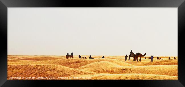 Camel Train Framed Print by Graham Lathbury