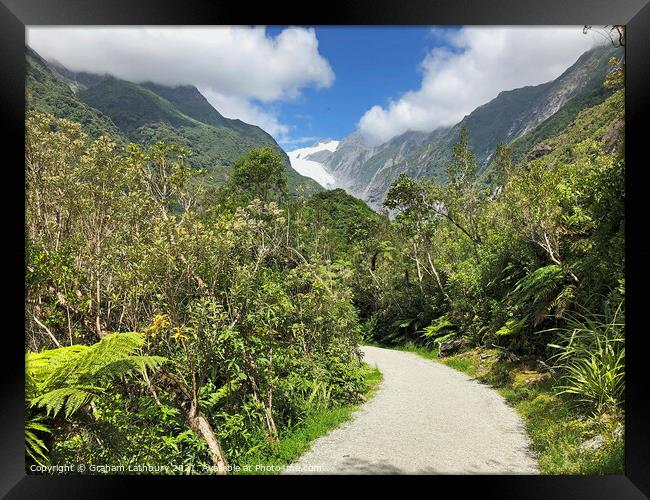 Footpath to Franz Josef Glacier Framed Print by Graham Lathbury