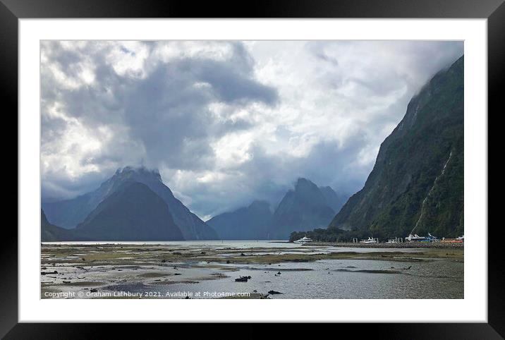 Milford Sound New Zealand Framed Mounted Print by Graham Lathbury