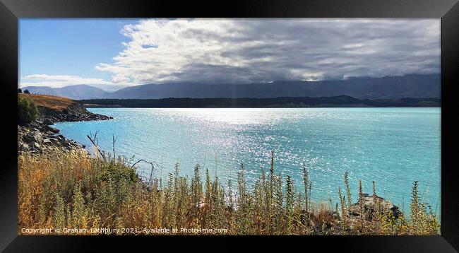 Lake Pukaki, New Zealand Framed Print by Graham Lathbury