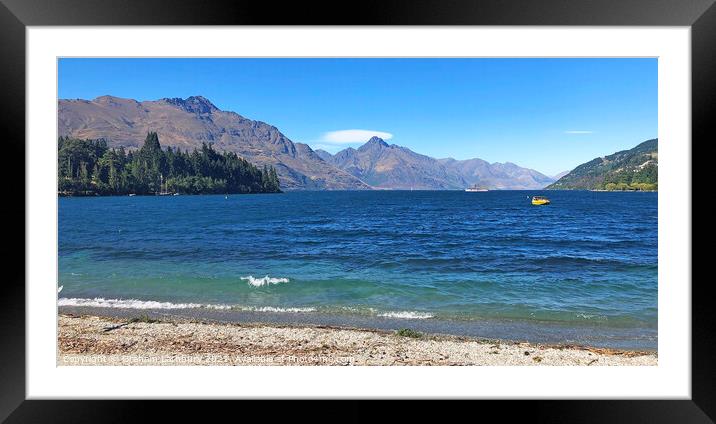 Lake Wakatipu, Queenstown, New Zealand Framed Mounted Print by Graham Lathbury