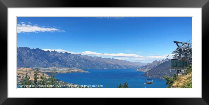 Lake Wakatipu, Queenstown, New Zealand Framed Mounted Print by Graham Lathbury