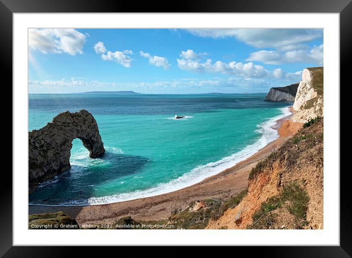 Majestic Durdle Door Framed Mounted Print by Graham Lathbury
