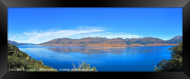 Lake Taupo, New Zealand Framed Print by Graham Lathbury