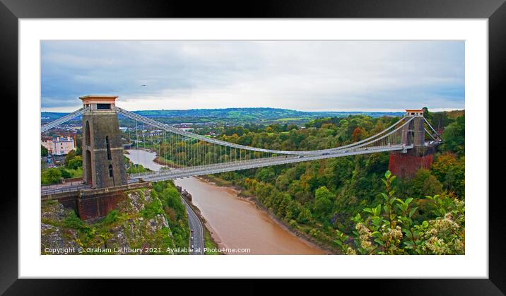 Clifton Suspension Bridge Framed Mounted Print by Graham Lathbury