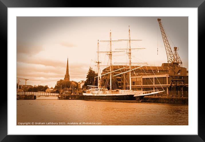 STS Lord Nelson, Bristol Framed Mounted Print by Graham Lathbury