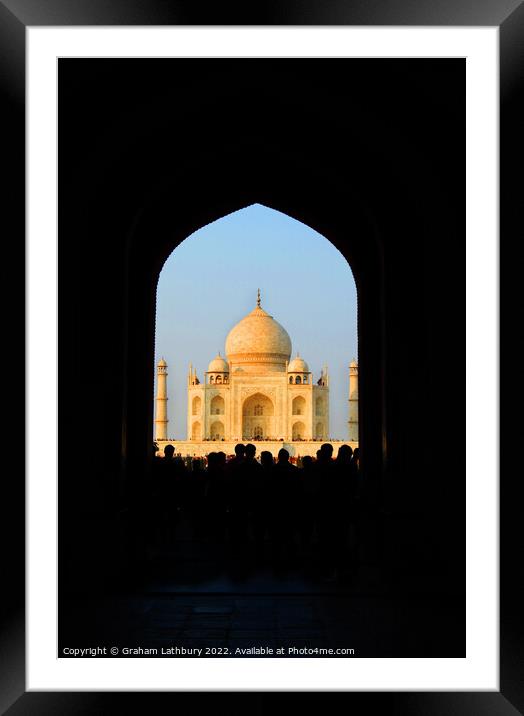Taj Mahal (Crown of the Palace) Framed Mounted Print by Graham Lathbury