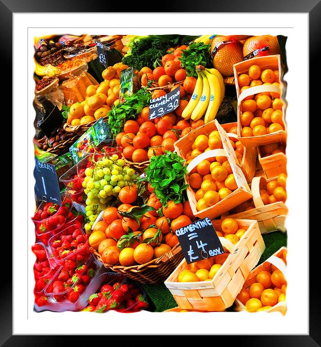 Fruit and Vegetables Framed Mounted Print by Graham Lathbury