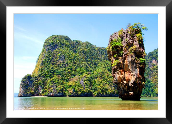 "James Bond" Island, Thailand Framed Mounted Print by Graham Lathbury