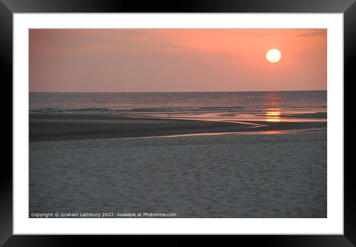 Thailand Beach Sunset Framed Mounted Print by Graham Lathbury