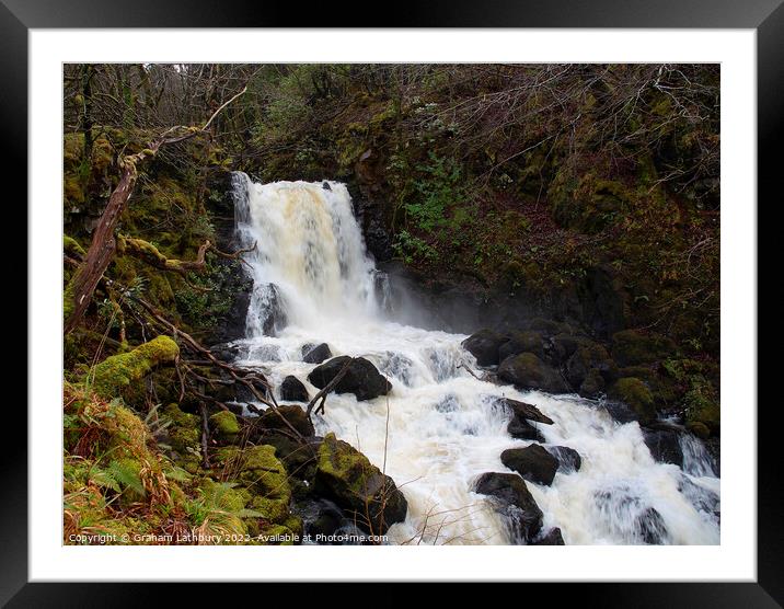 Aros Park Waterfall, Tobermory Framed Mounted Print by Graham Lathbury