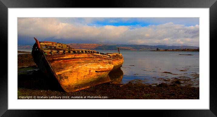 Salen Fishing Boats Framed Mounted Print by Graham Lathbury