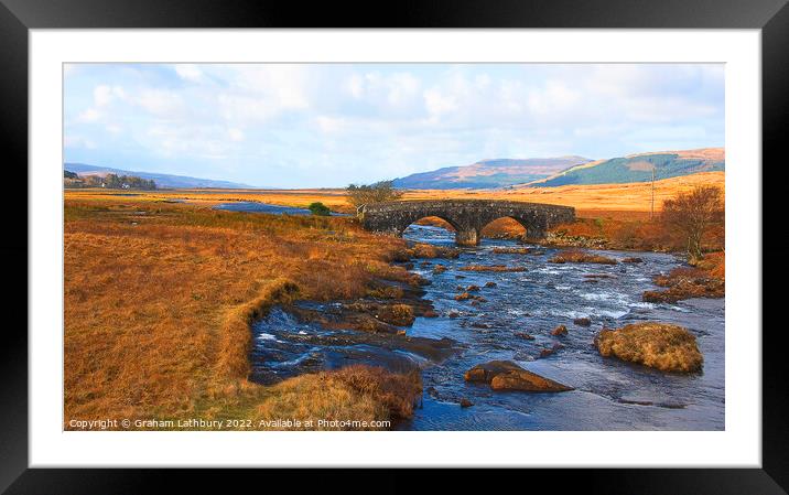 River Ba Bridge, Isle of Mull Framed Mounted Print by Graham Lathbury
