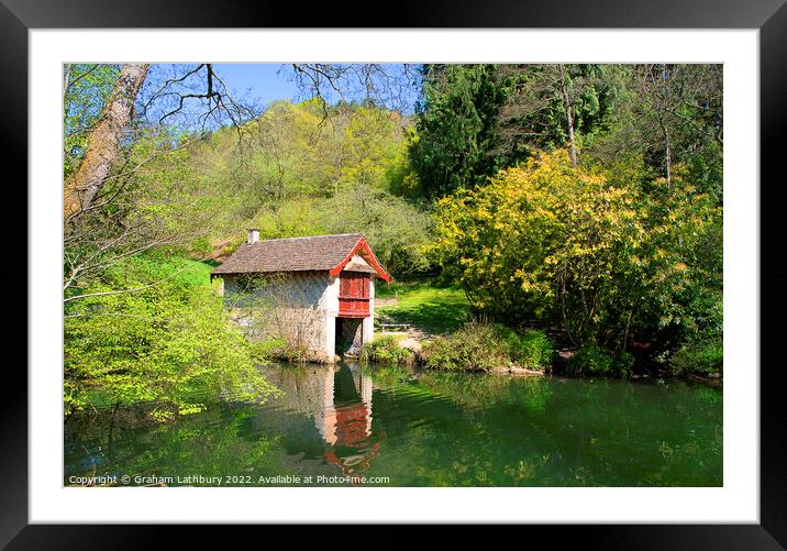 Woodchester Boathouse Framed Mounted Print by Graham Lathbury