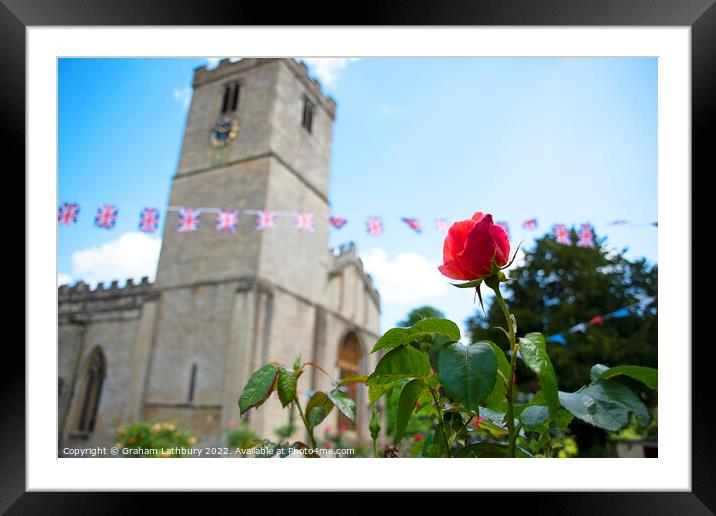 St. Mary's church rose Framed Mounted Print by Graham Lathbury