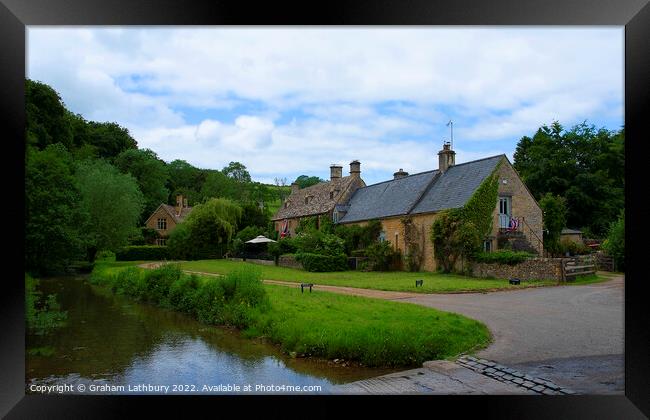Upper Slaughter - Cotswolds Framed Print by Graham Lathbury