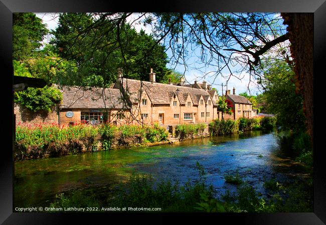 Bibury, Cotswolds Framed Print by Graham Lathbury