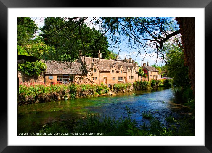 Bibury, Cotswolds Framed Mounted Print by Graham Lathbury