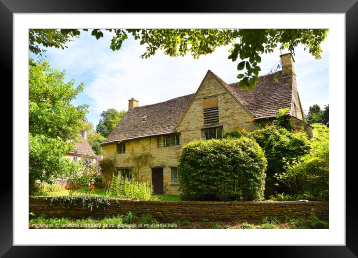 Cotswolds Cottage Framed Mounted Print by Graham Lathbury