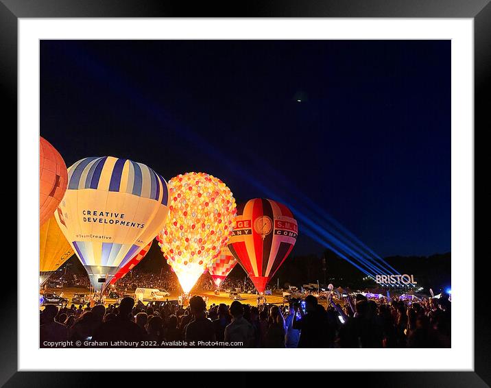 Bristol International Balloon Fiesta Framed Mounted Print by Graham Lathbury