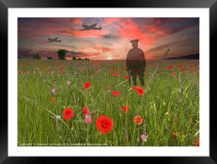We Will Remember Them Framed Mounted Print by Graham Lathbury