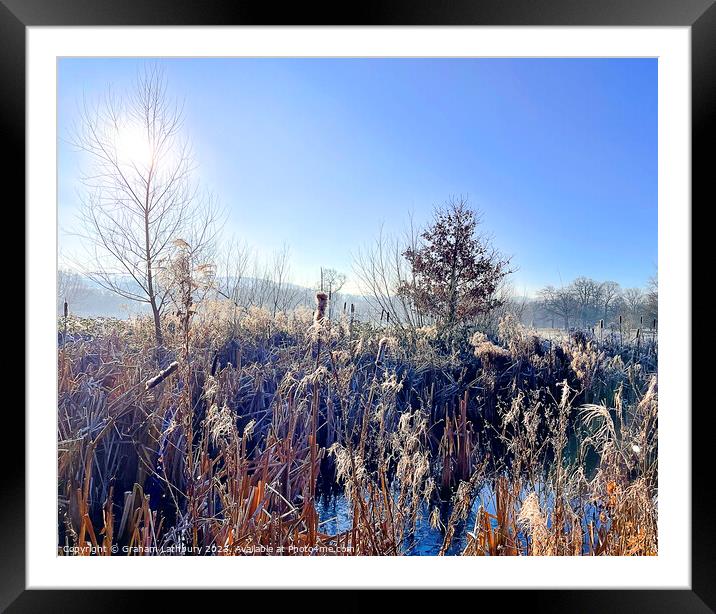 Last of the winter day's sun Framed Mounted Print by Graham Lathbury