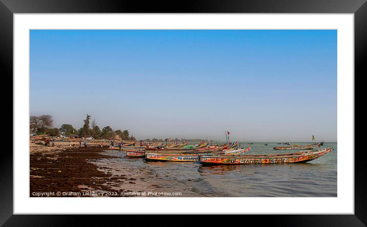 Pointe Sarene Fishing Boats Framed Mounted Print by Graham Lathbury