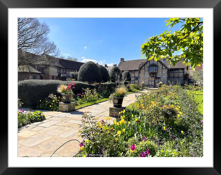 Shakespeare's Birthplace Garden Framed Mounted Print by Graham Lathbury