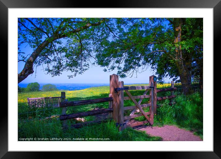Cotswolds Gate Framed Mounted Print by Graham Lathbury