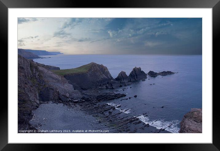 Hartland Storm Approaching Framed Mounted Print by Graham Lathbury