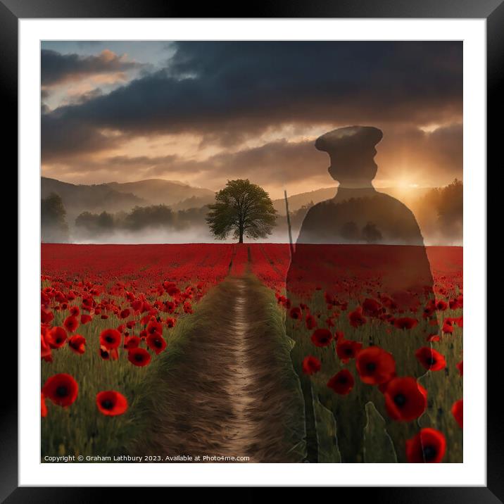 We Will Remember Them Framed Mounted Print by Graham Lathbury