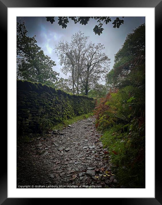 Lake District Bridleway Framed Mounted Print by Graham Lathbury