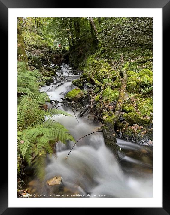 Lake District Waterfall Framed Mounted Print by Graham Lathbury